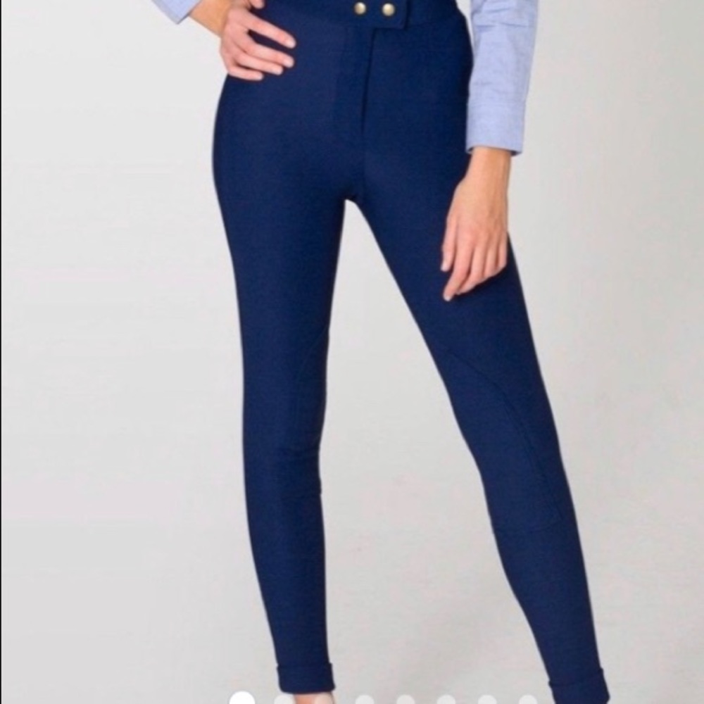 American apparel riding pants navy blue size small